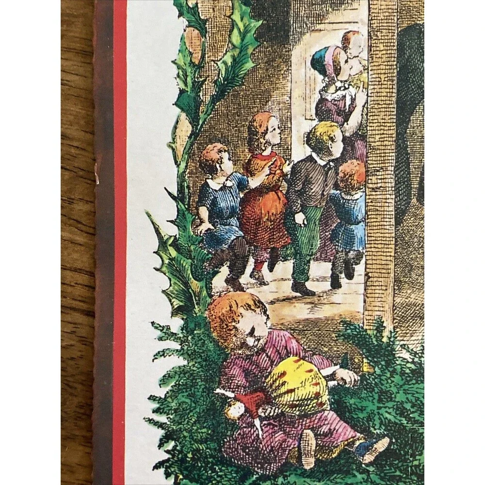 Vintage Christmas Advent Calendar w Elves Cherub Baby Jesus DANSKE BILLEDER # 40